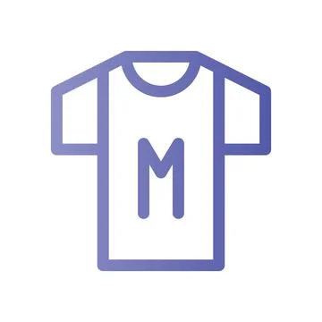 Tshirt Line Gradient icon Stock Illustration
