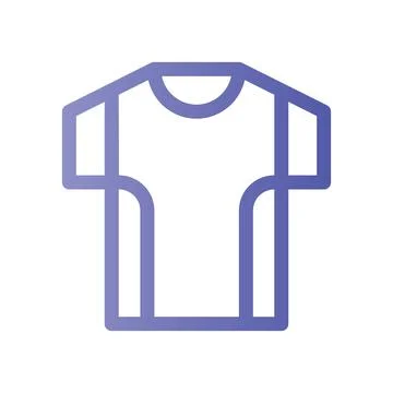 Tshirt Line Gradient icon Stock Illustration