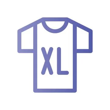 Tshirt Line Gradient icon Stock Illustration