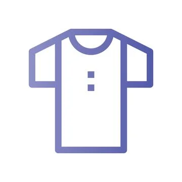 Tshirt Line Gradient icon Stock Illustration