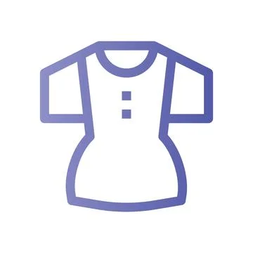 Tshirt Line Gradient icon Illustrazione stock