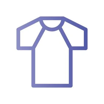 Tshirt Line Gradient icon Stock Illustration