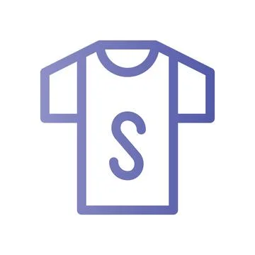 Tshirt Line Gradient icon Stock Illustration