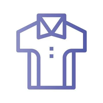 Tshirt Line Gradient icon Illustrazione stock
