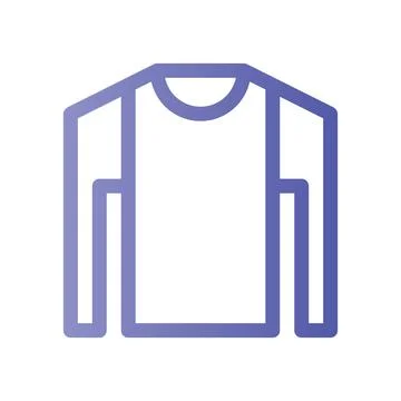 Tshirt Line Gradient icon Illustrazione stock