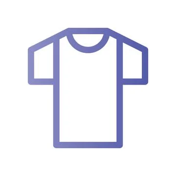 Tshirt Line Gradient icon Stock Illustration