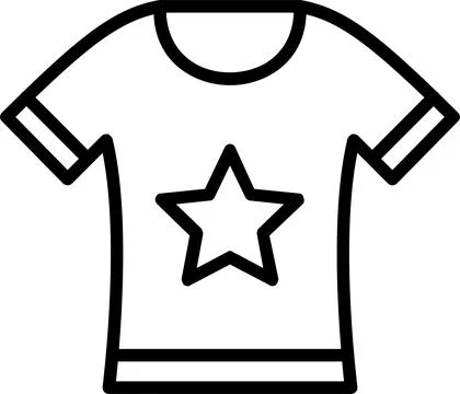 Tshirt Line Icon Design Stock Illustration