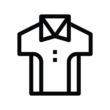 Tshirt line icon Stock Illustration