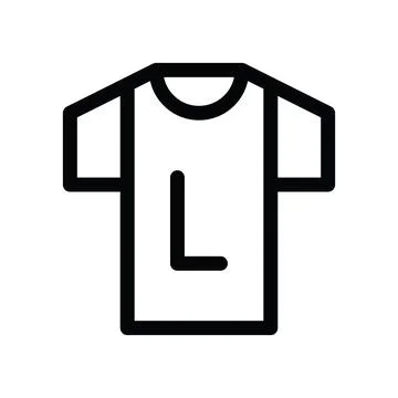 Tshirt line icon Stock Illustration