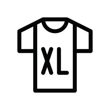 Tshirt line icon Stock Illustration