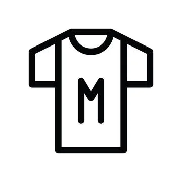 Tshirt line icon Stock Illustration
