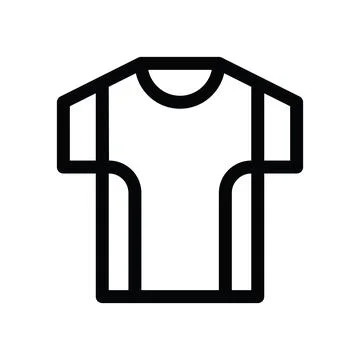 Tshirt line icon Stock Illustration