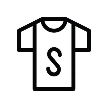 Tshirt line icon Illustrazione stock