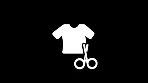 Tshirt Scissors Cut Icon Vídeos de archivo 340305267