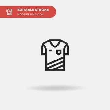 Tshirt Simple vector icon. Illustration symbol design template for web mobile Stock Illustration