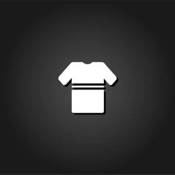 Tshirt with stripes icon flat. Stock Illustration