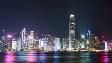 Tsim Sha Tsui, Hong Kong, 27 May 2017 -:Hong Kong night Stock Footage