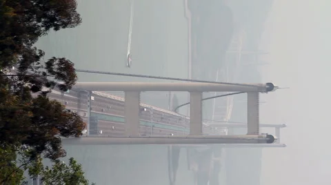 Tsing Ma Bridge Stock Footage 919246