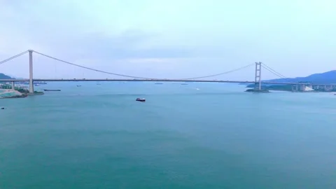 Tsing Ma Bridge Stock Footage 303708052