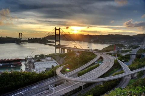 Tsing ma bridge Stock Photos