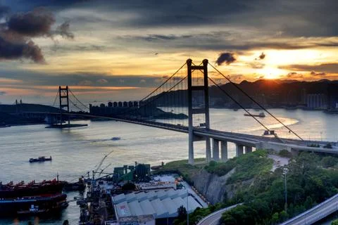 Tsing ma bridge Stock Photos