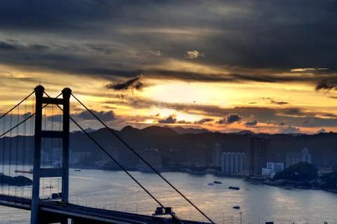 Tsing ma bridge Stock Photos