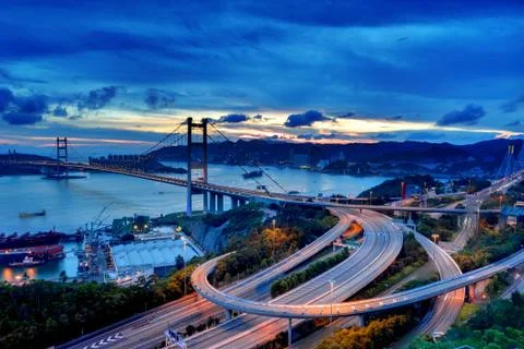 Tsing ma bridge Stock Photos