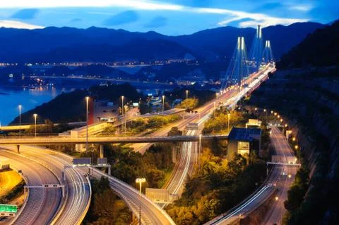 Tsing ma bridge Stock Photos