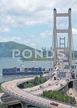 Tsing ma bridge Stock Photos