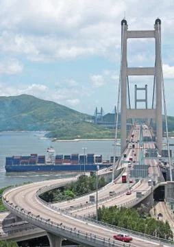 Tsing ma bridge Stock Photos