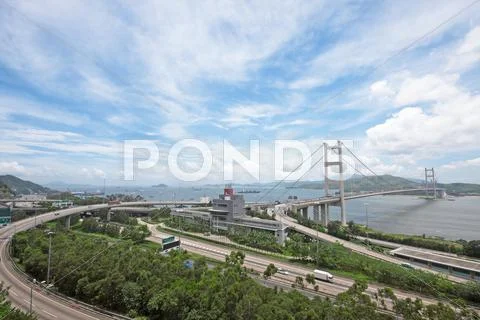 Tsing ma bridge Stock Photos