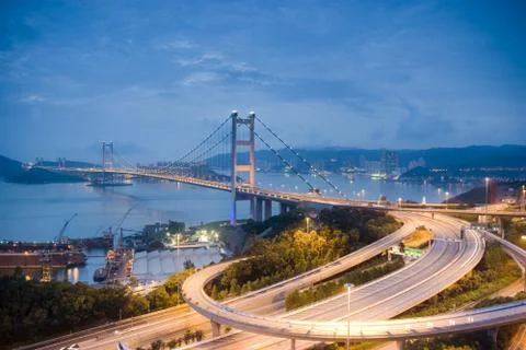 Tsing ma bridge Stock Photos