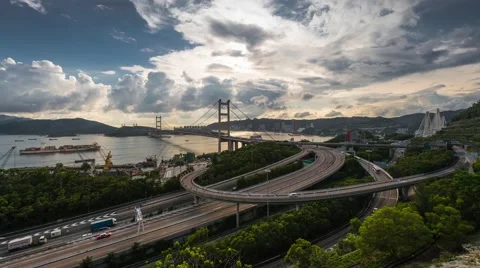 Tsing Ma bridge time lapse Stock Footage 40418584