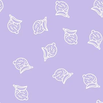 Tsitron maxima line vector seamless pattern Illustrazione stock