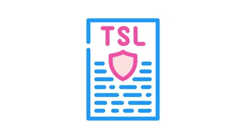 Tsl protocol color icon animation Stock Footage 166906297