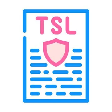 Tsl protocol color icon vector illustration line Stock Illustration