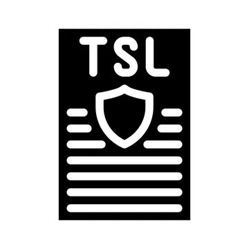 Tsl protocol glyph icon vector illustration sign Stock Illustration
