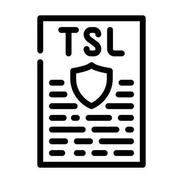 Tsl protocol line icon vector illustration line Stock Illustration