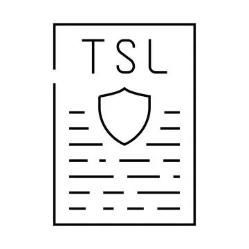 Tsl protocol line icon vector illustration line Stock Illustration