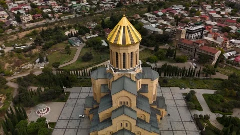 Tsminda Sameba Cathedral in Tbilisi, Georgia Stock Footage 305780665