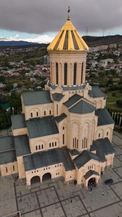 Tsminda Sameba Cathedral in Tbilisi, Georgia Stock Footage 305792933