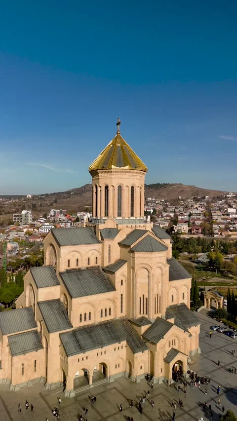 Tsminda Sameba Cathedral in Tbilisi, Georgia Stock Footage 325303594