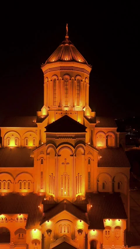 Tsminda Sameba Cathedral in Tbilisi, Georgia Stock Footage 325303731