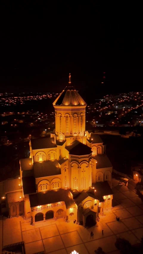 Tsminda Sameba Cathedral in Tbilisi, Georgia Stock Footage 325303796