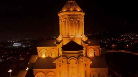 Tsminda Sameba Cathedral in Tbilisi, Georgia Stock Footage 325303863