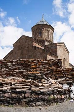 Tsminda sameba, georgia Stock Photos