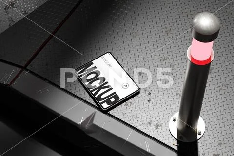 TSquare Card Urban Mockup Modello PSD