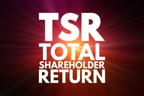 TSR - Total Shareholder Return acronym, business concept background Stock Illustration