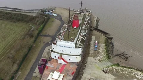 TSS Duke of Lancaster Abandoned ship in North Wales Stock Footage 167178241