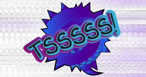 Tssss Comic Book Effect Word Stock Footage 164580077